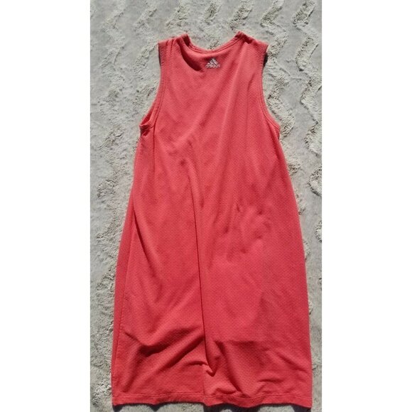 Adidas Coral Hidden Logo Jersey Style Dress Size M - Picture 9 of 13